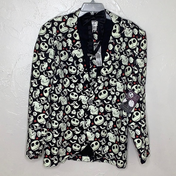 Nightmare before Christmas Glow in the Dark Dinner Jacket W Bow Tie SZ S/M NWT - Picture 1 of 16